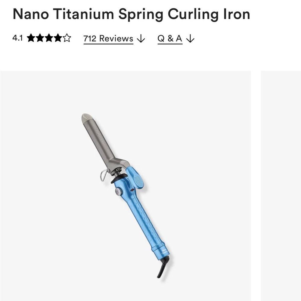 Nano Titanium Spring Curling Iron, 1 inch